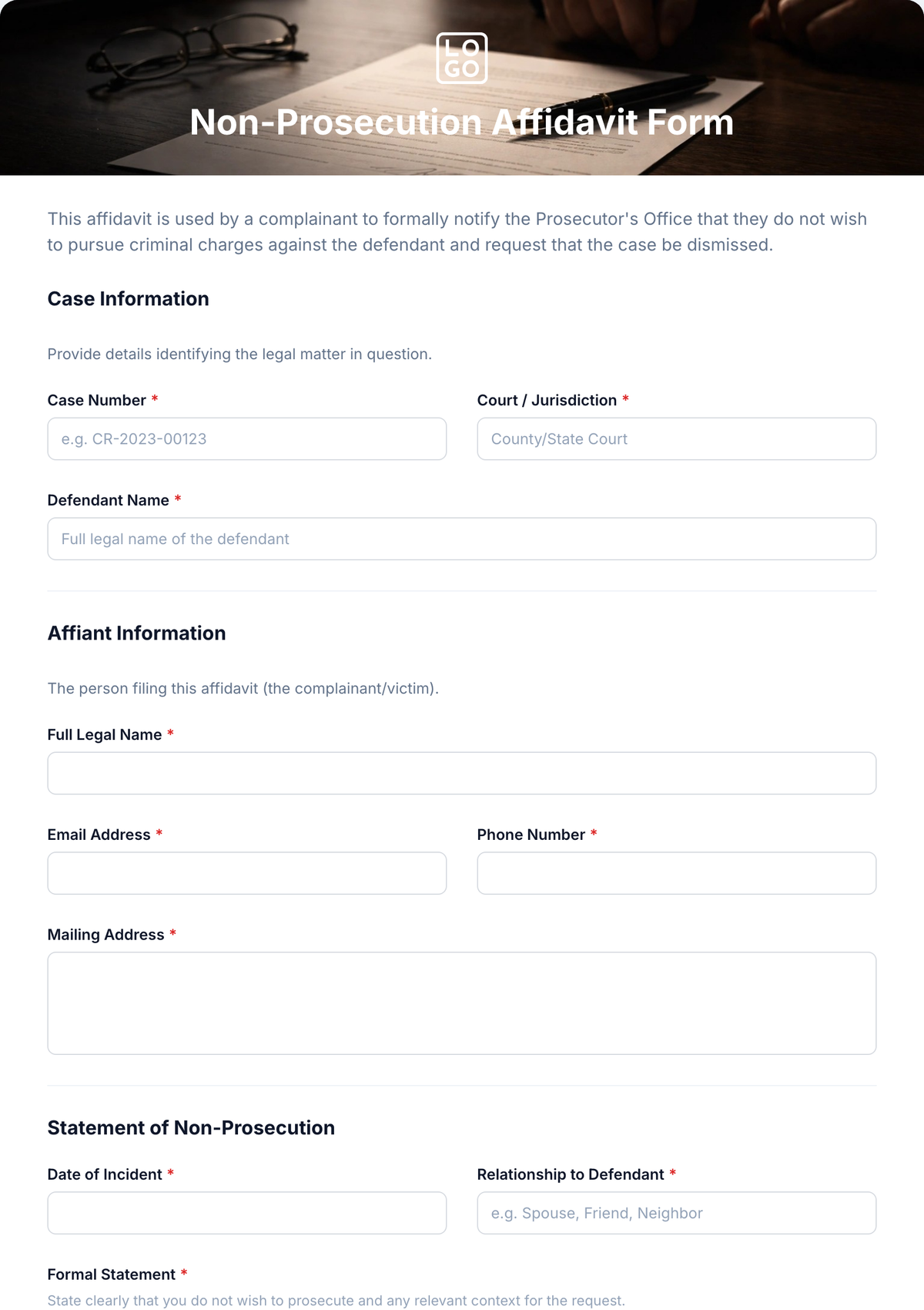 Free Affidavit Form Templates To Edit Online
