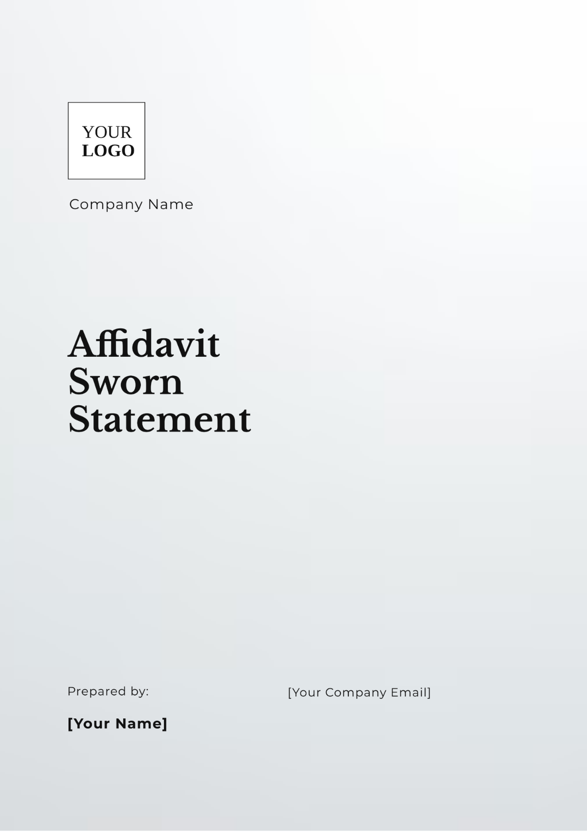 Affidavit Sworn Statement Template - Edit Online & Download