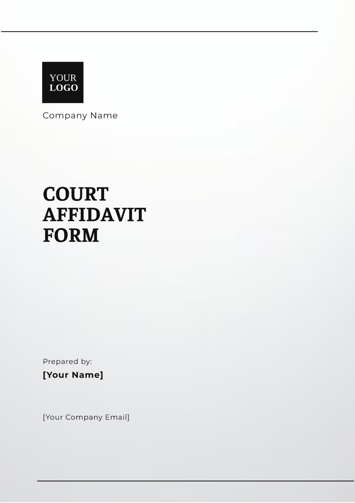 Court Affidavit Form Template - Edit Online & Download