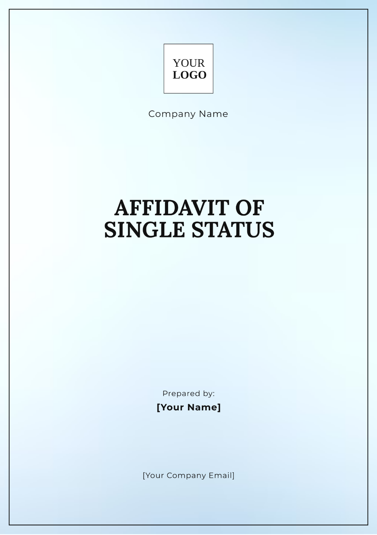 Affidavit of Single Status Template - Edit Online & Download