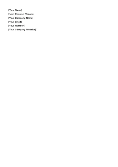 Free Client Event Proposal Letter Template to Edit Online