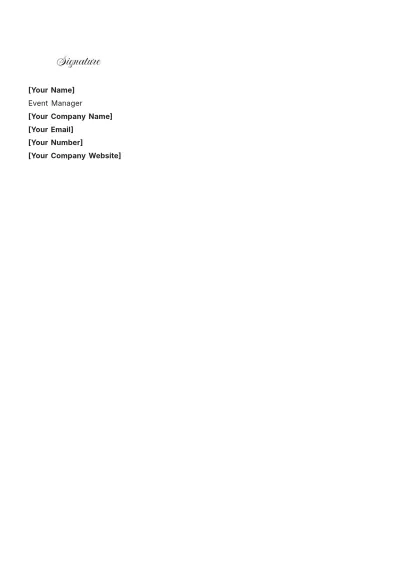 Free Proposal Letter for Wedding Event Template to Edit Online