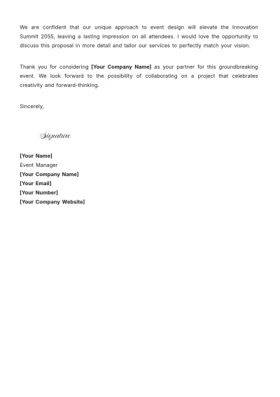 Free Event Proposal Letter Design Template to Edit Online