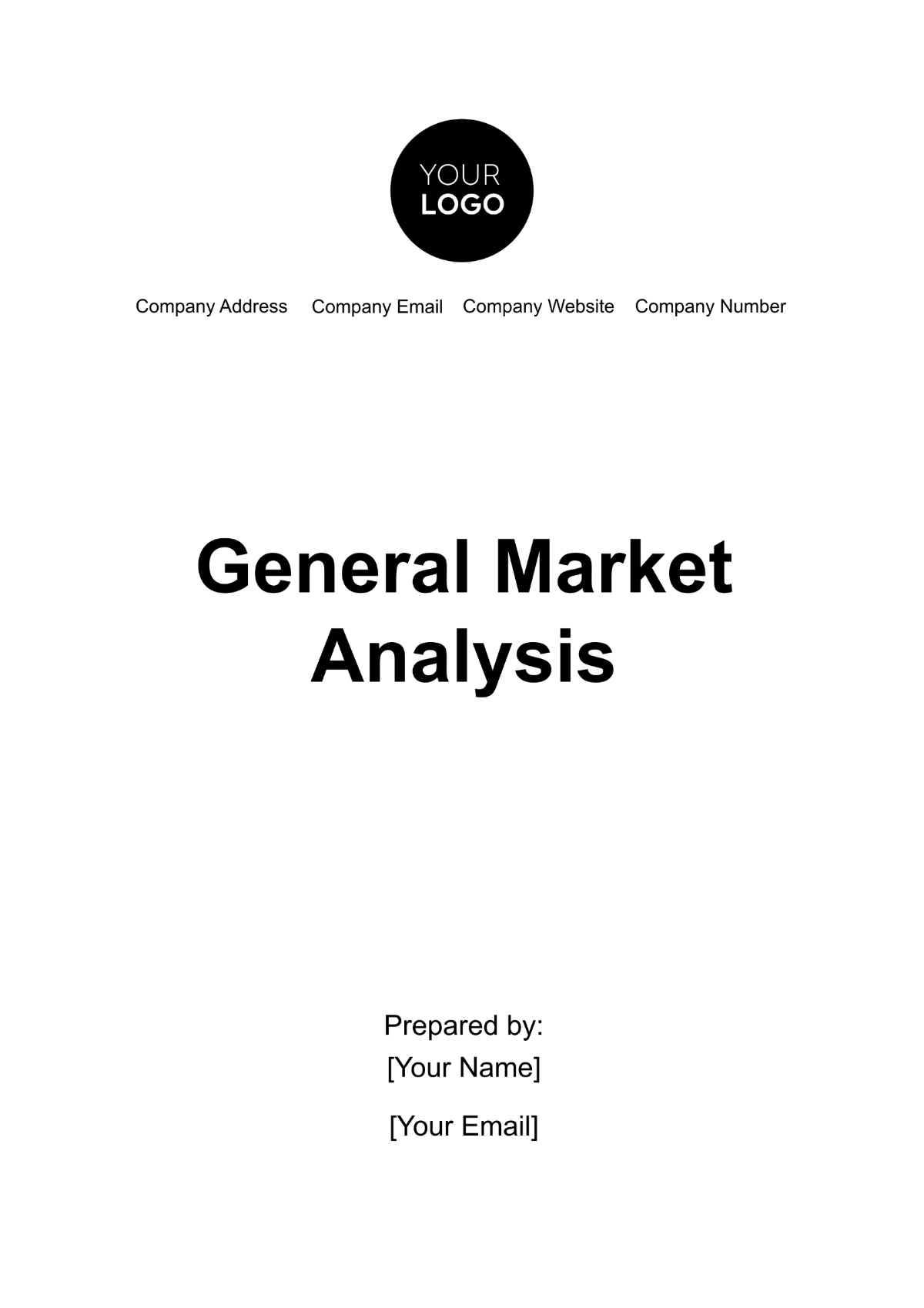 General Market Analysis Template - Edit Online & Download