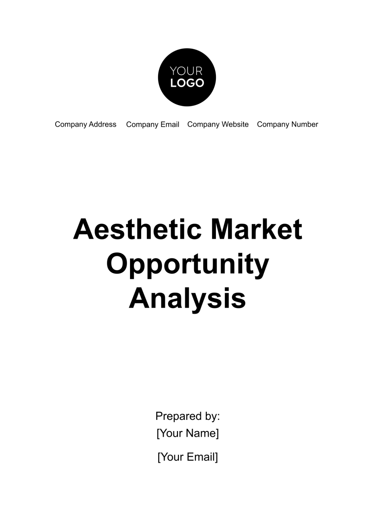 Aesthetic Market Opportunity Analysis Template - Edit Online & Download