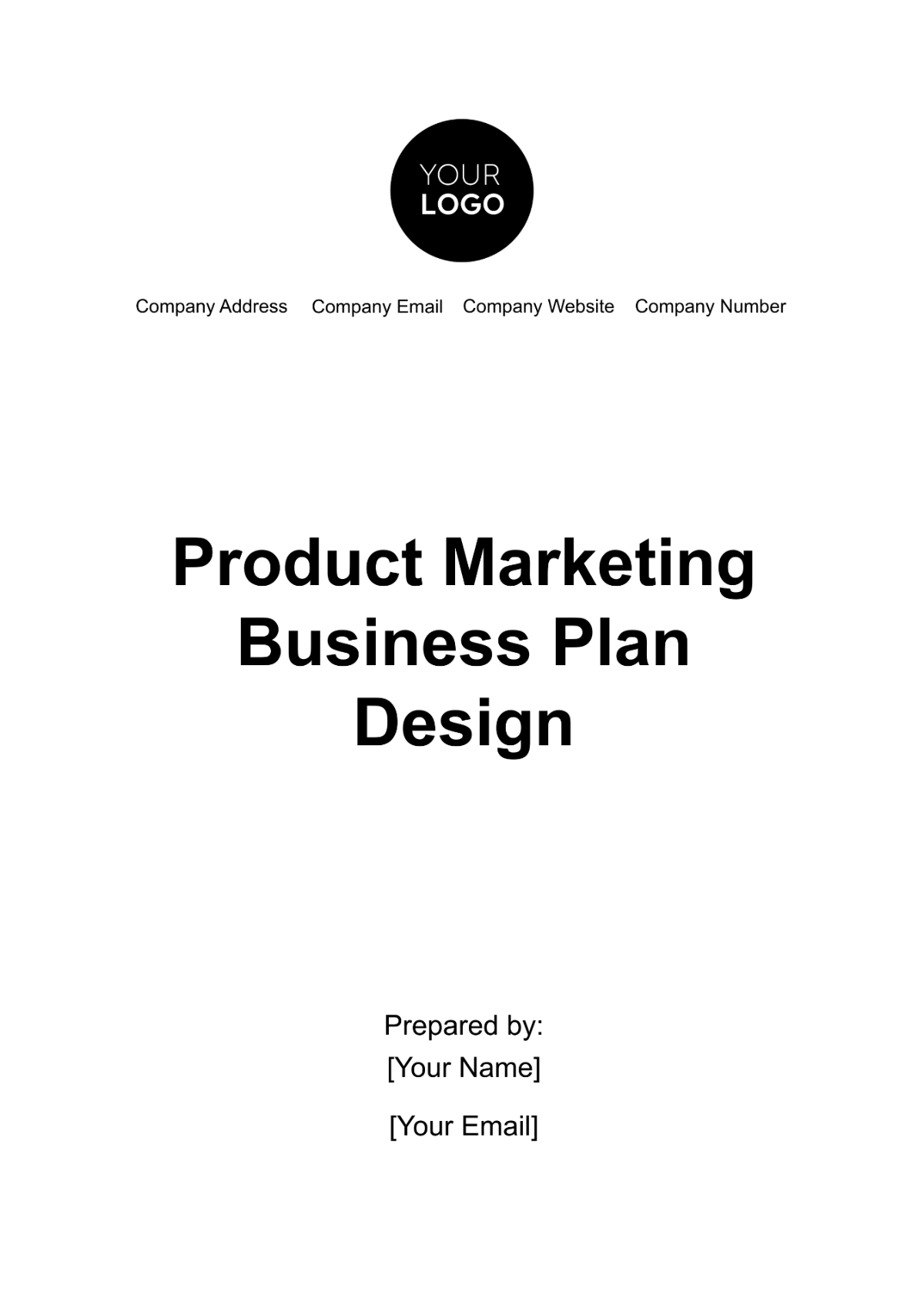 Product Marketing Business Plan Design Template - Edit Online & Download