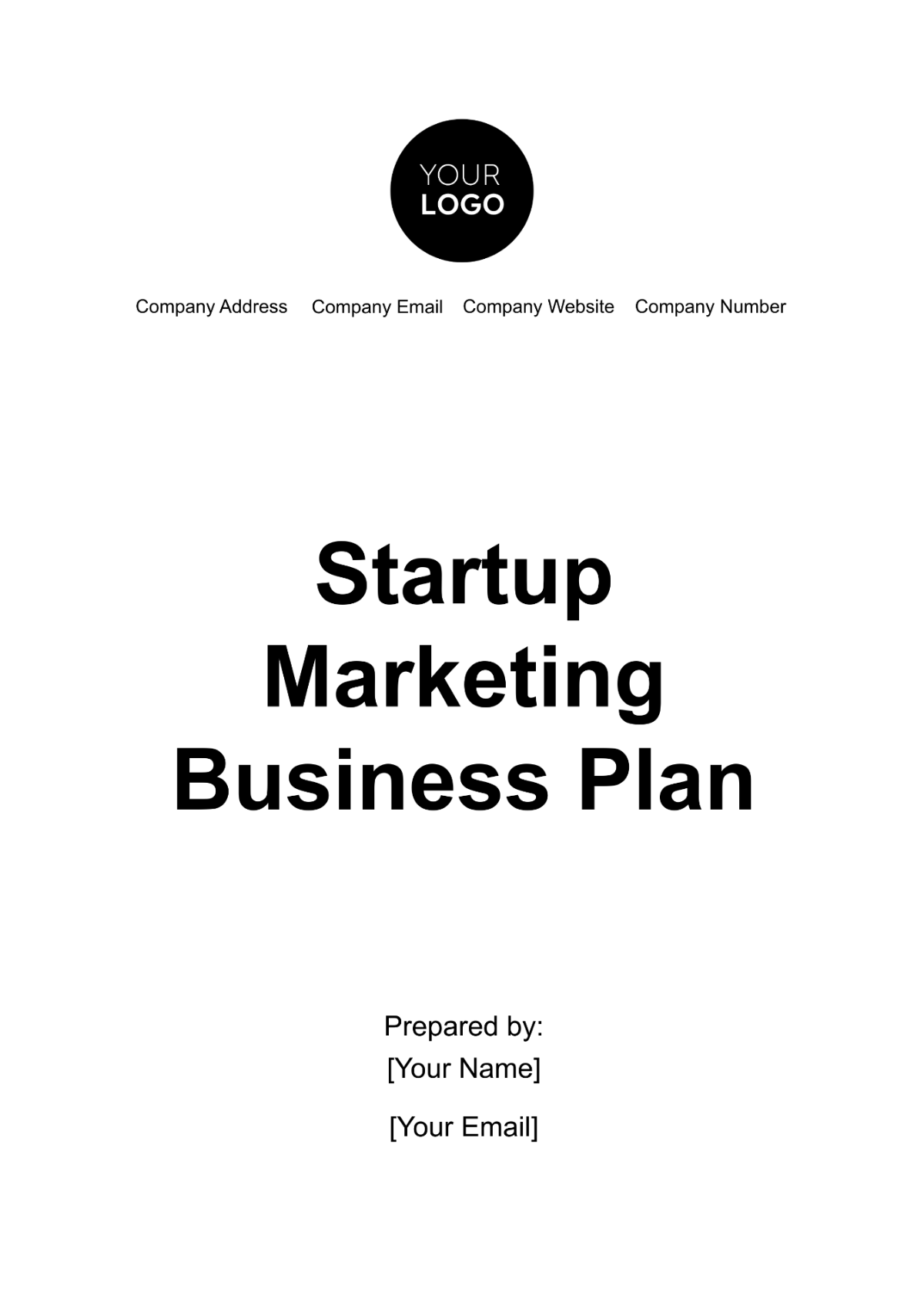 Startup Marketing Business Plan Template - Edit Online & Download