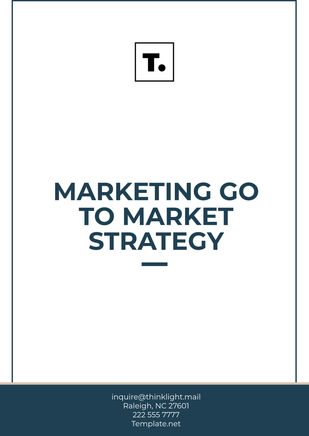 Free Marketing Go to Market Strategy Template