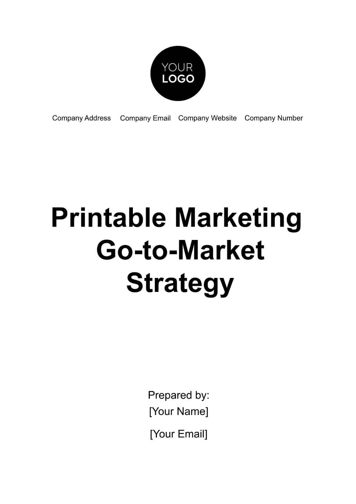 Printable Marketing Go-to-Market Strategy Template - Edit Online & Download