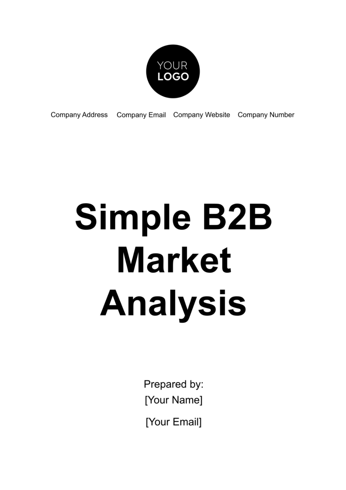 Simple B2B Market Analysis Template - Edit Online & Download