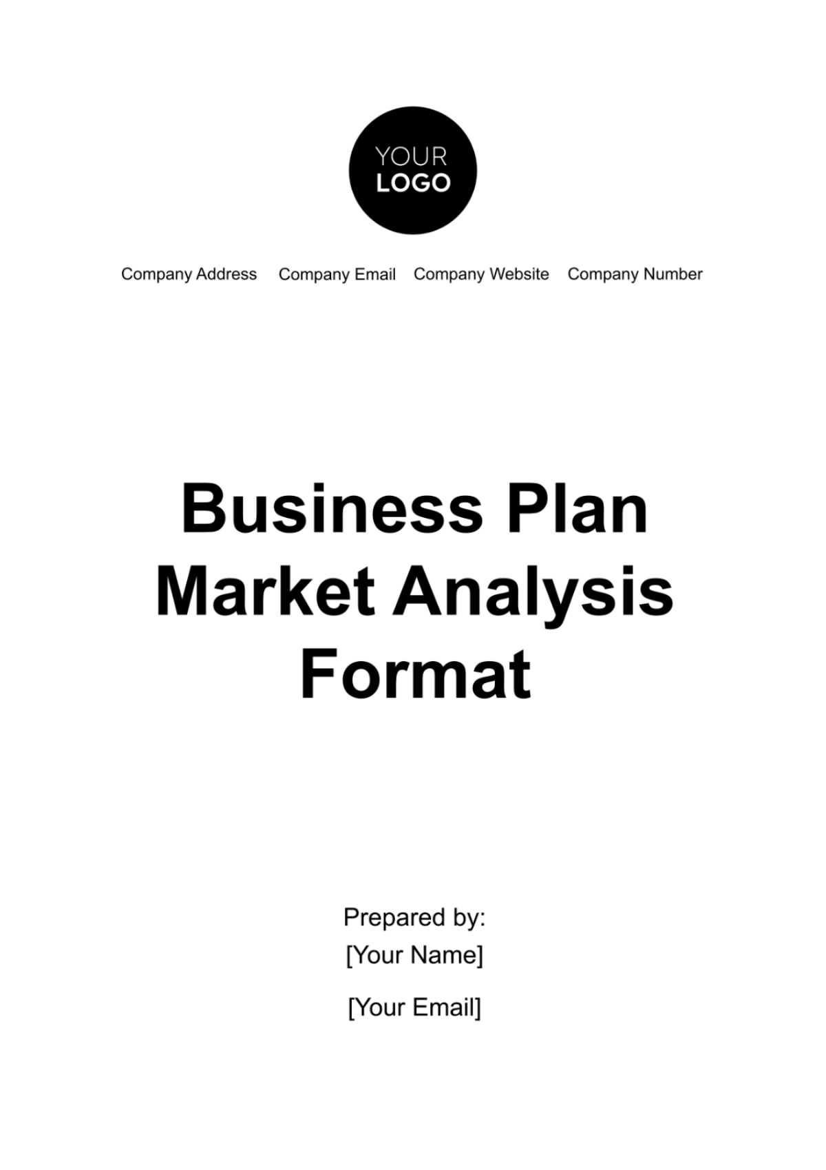 Business Plan Market Analysis Format Template - Edit Online & Download