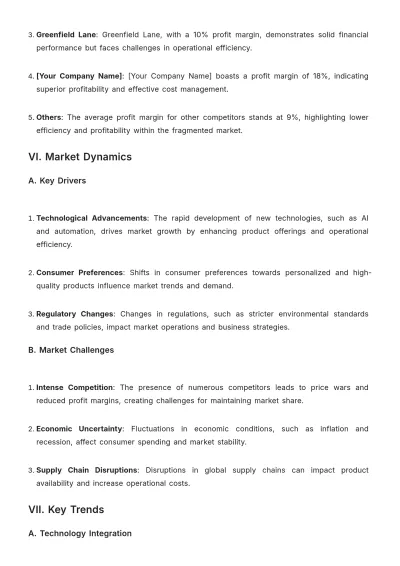Free Commercial Market Analysis Sample Template to Edit Online