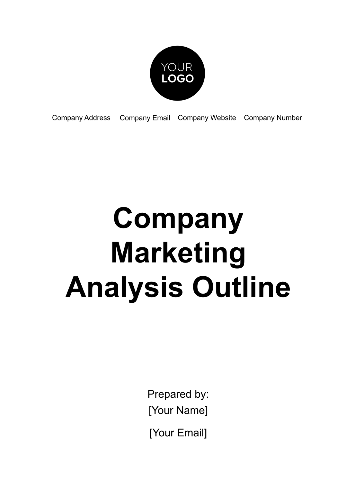 Company Marketing Analysis Outline Template - Edit Online & Download