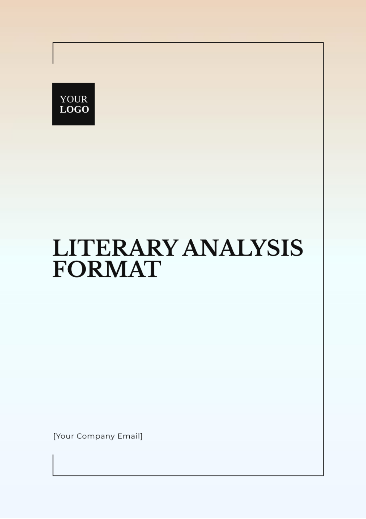 Literary Analysis Format Template - Edit Online & Download