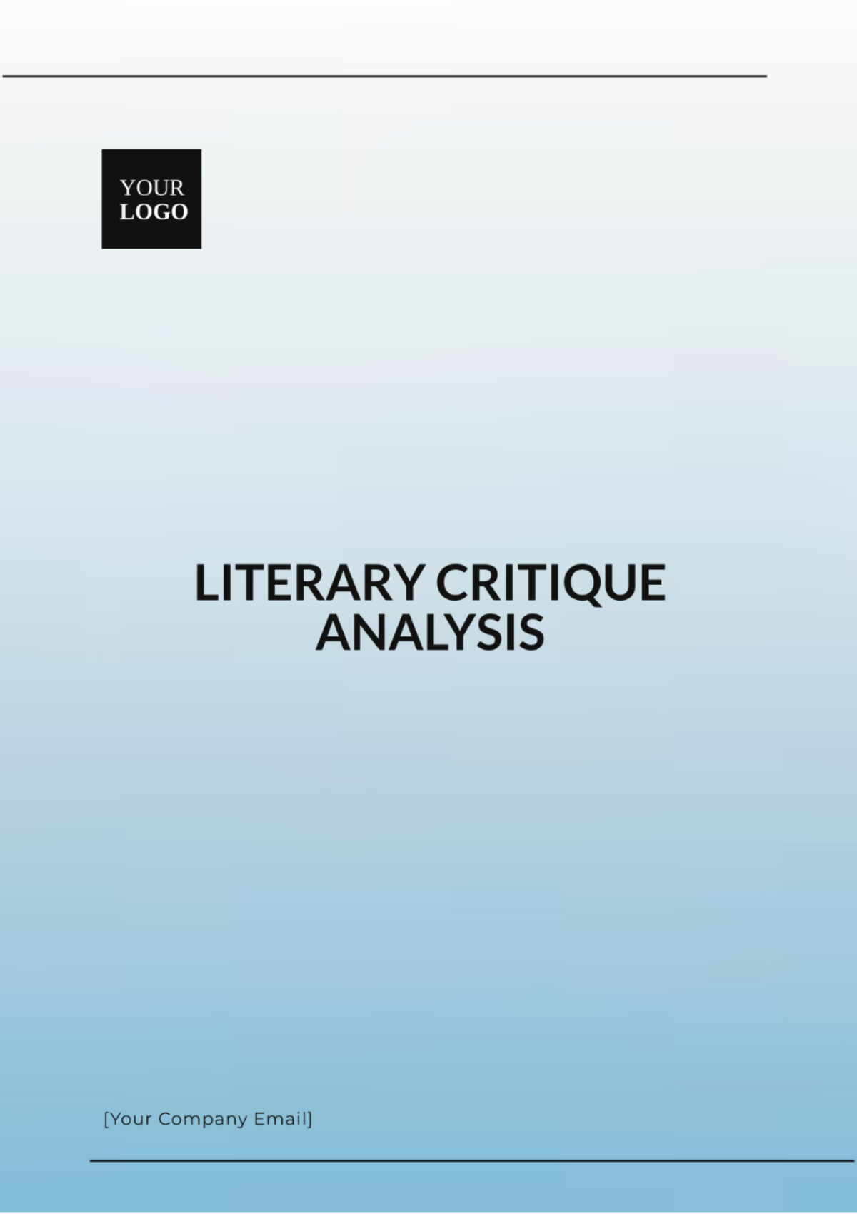 Literary Critique Analysis Template - Edit Online & Download