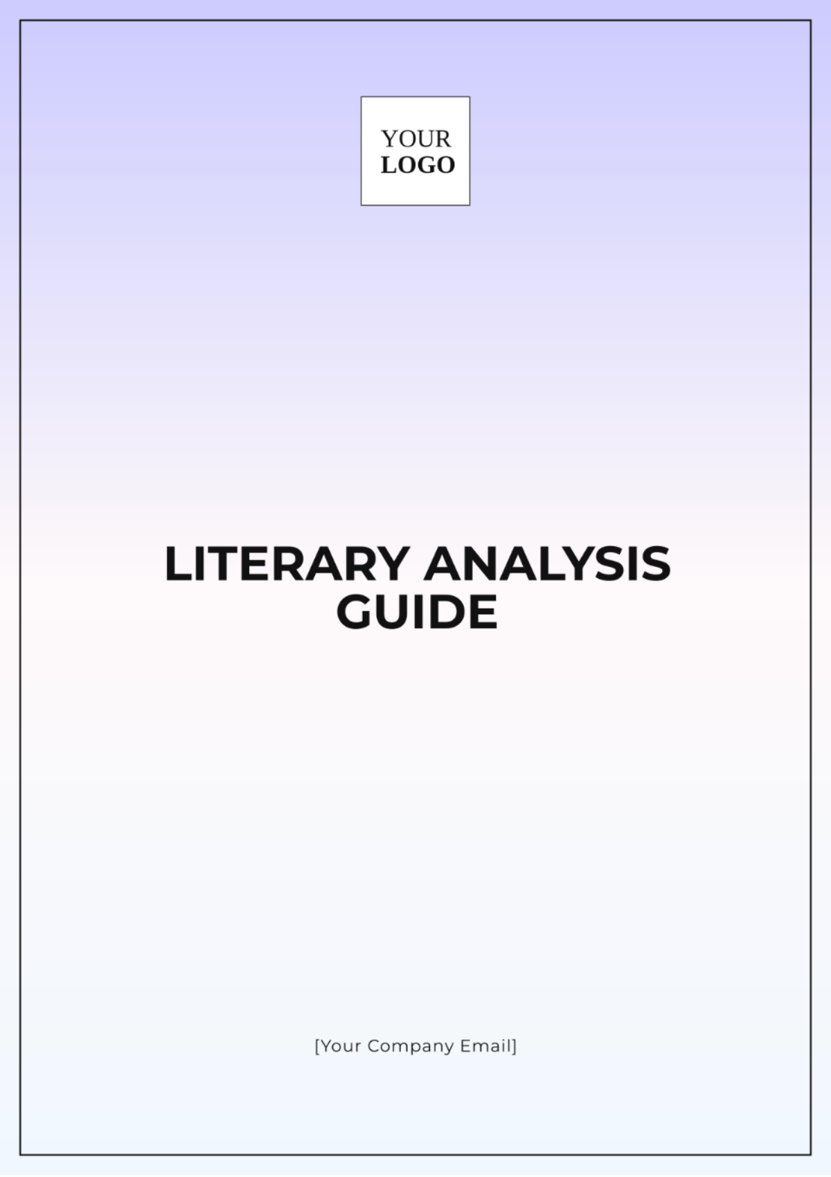 Literature Analysis Guide Template - Edit Online & Download