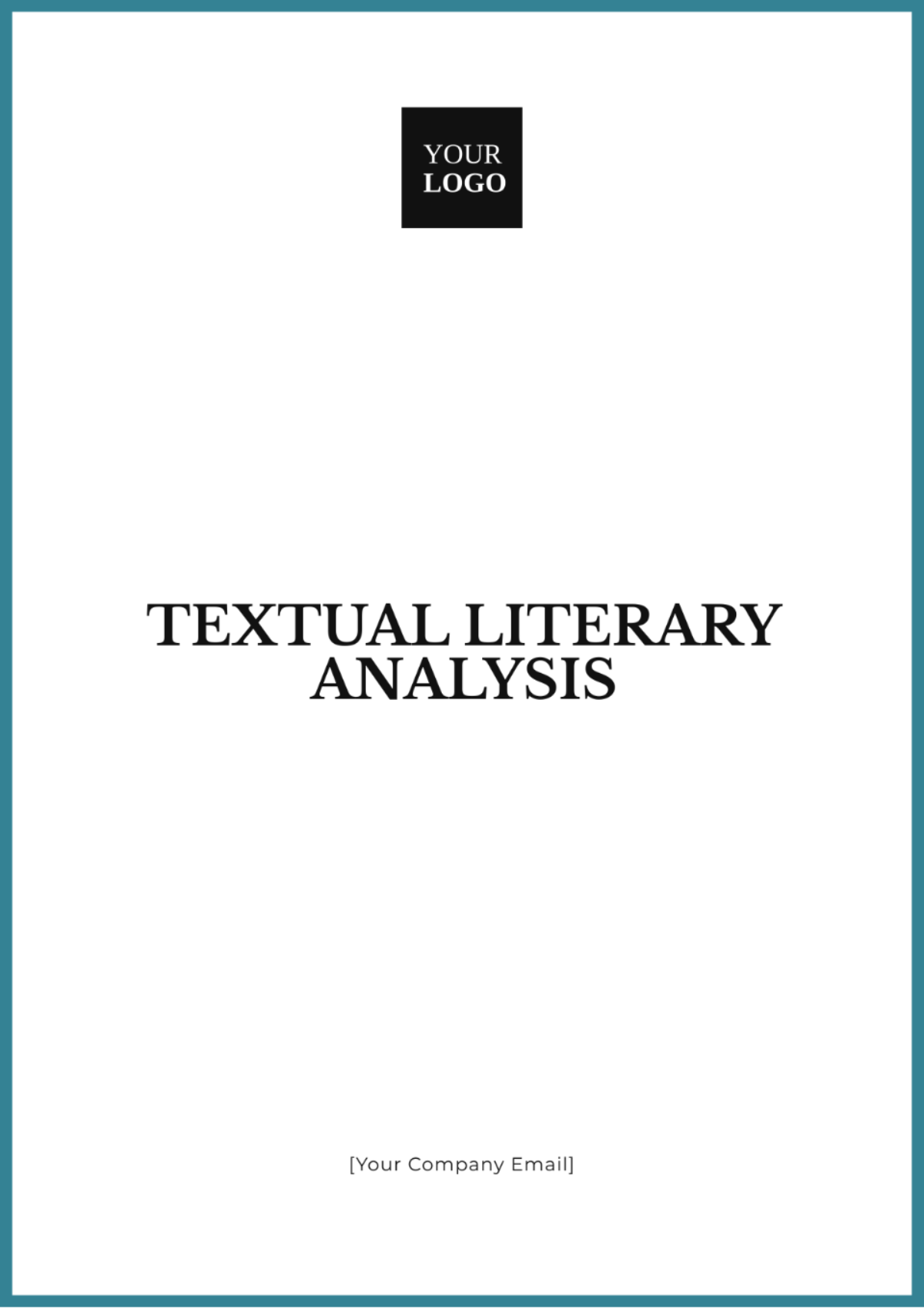 Textual  Literary Analysis Template - Edit Online & Download