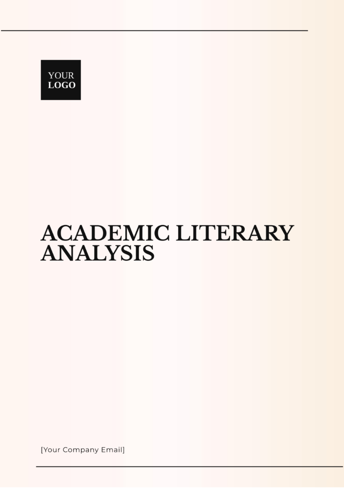 Academic Literary Analysis Template - Edit Online & Download