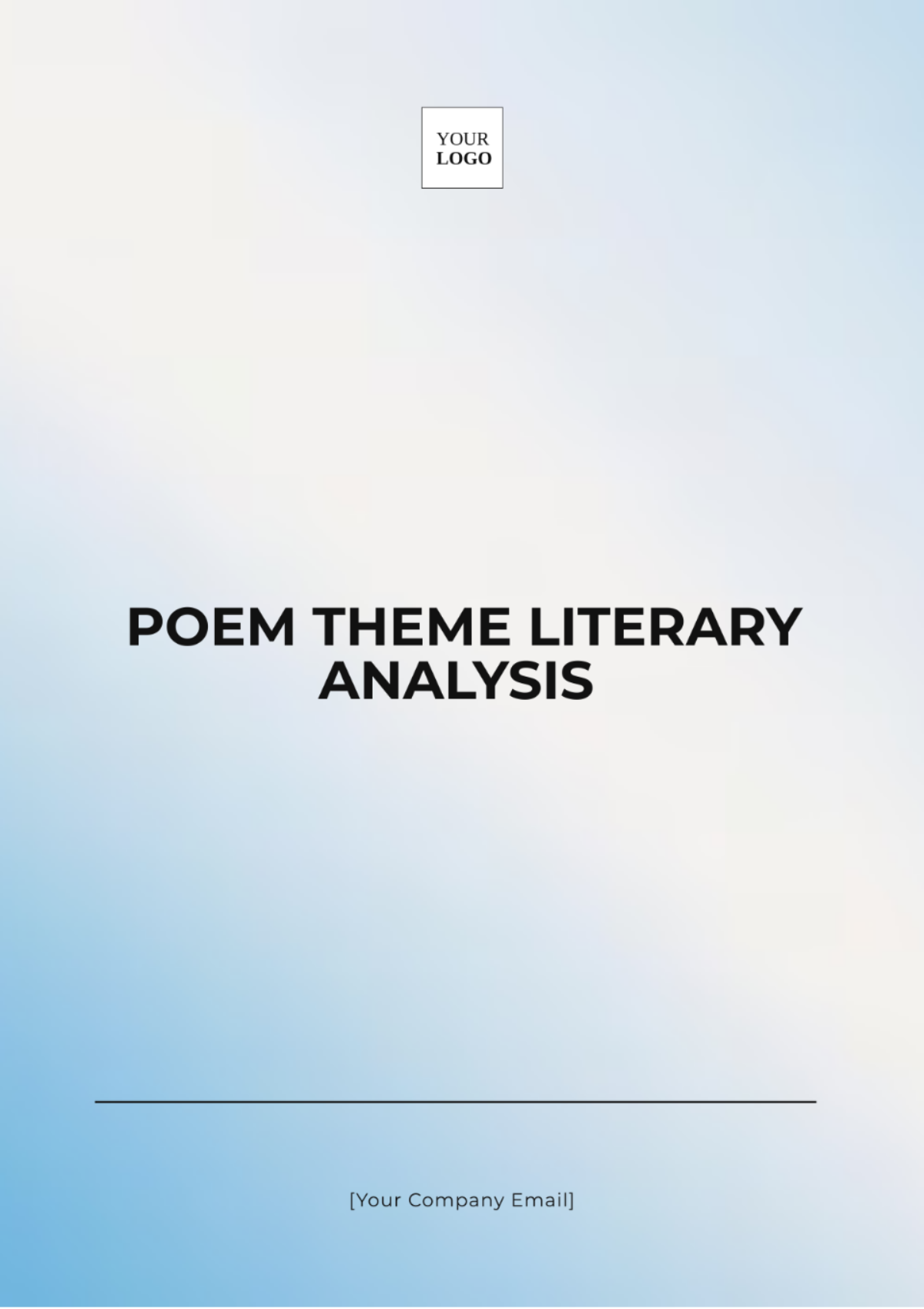 Poem Theme Literary Analysis Template - Edit Online & Download