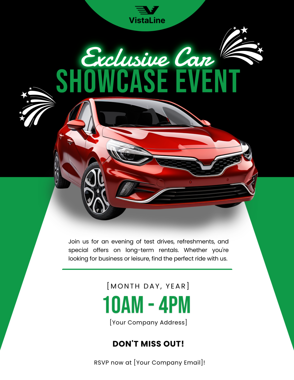 Free Car Rental Invitation Flyer Template - Edit Online & Download ...