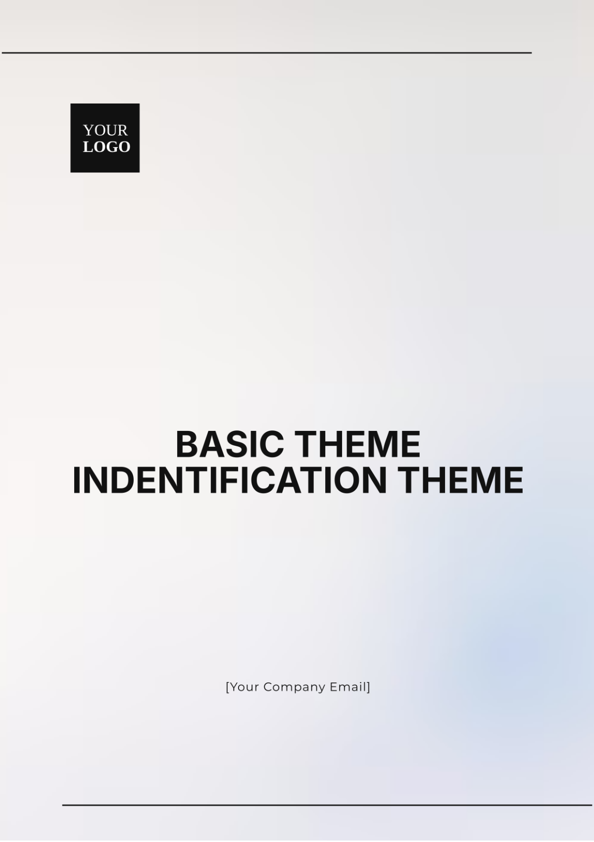 Basic Theme Identification Theme - Edit Online & Download