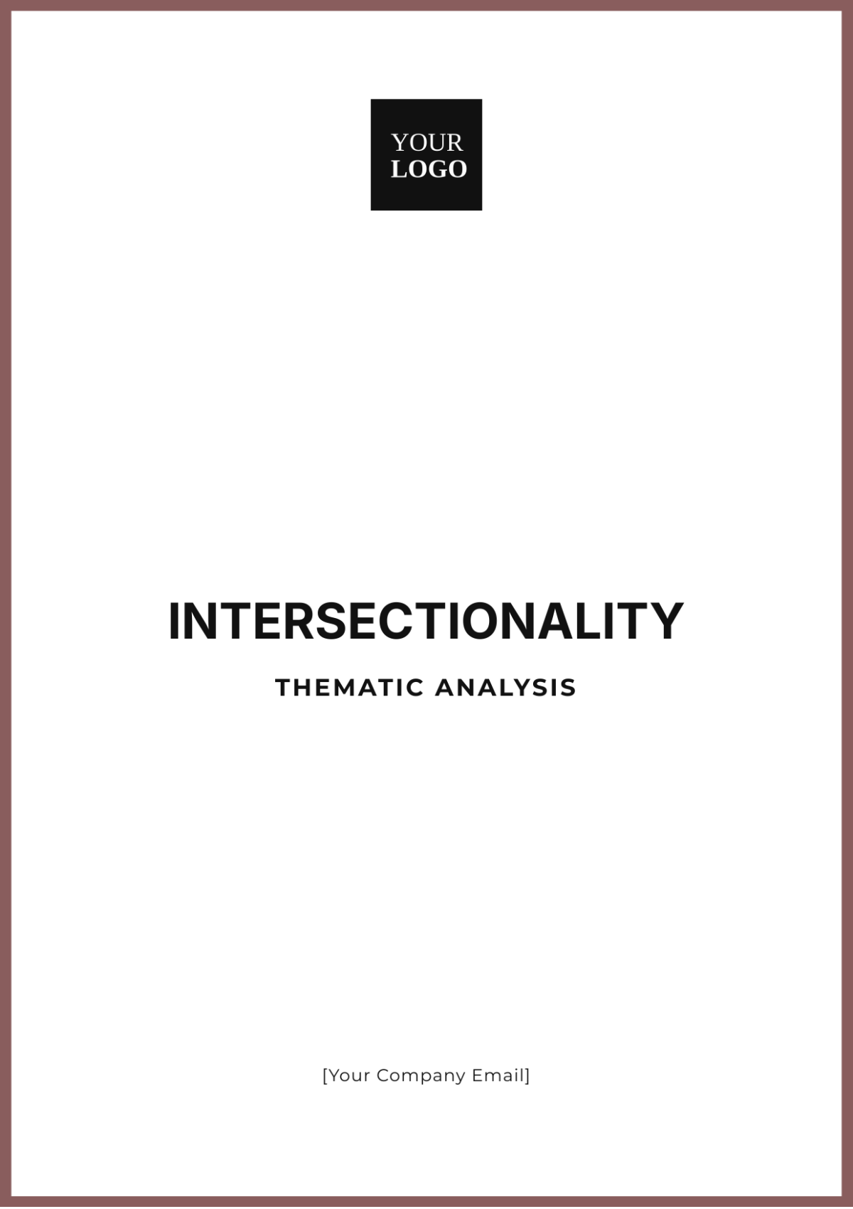 Intersectionality Thematic Analysis Template - Edit Online & Download