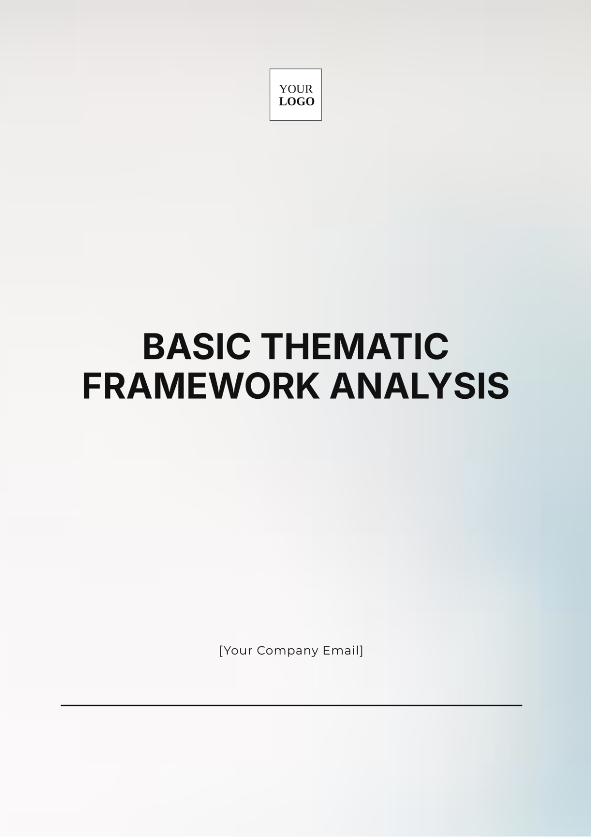 Basic Thematic Framework Analysis Template - Edit Online & Download