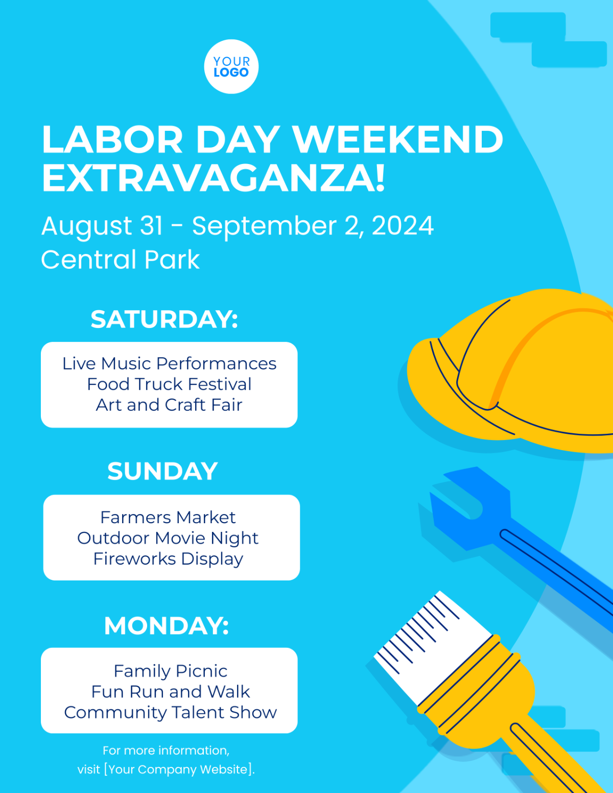 Labor Day Weekend Flyer Template - Edit Online & Download