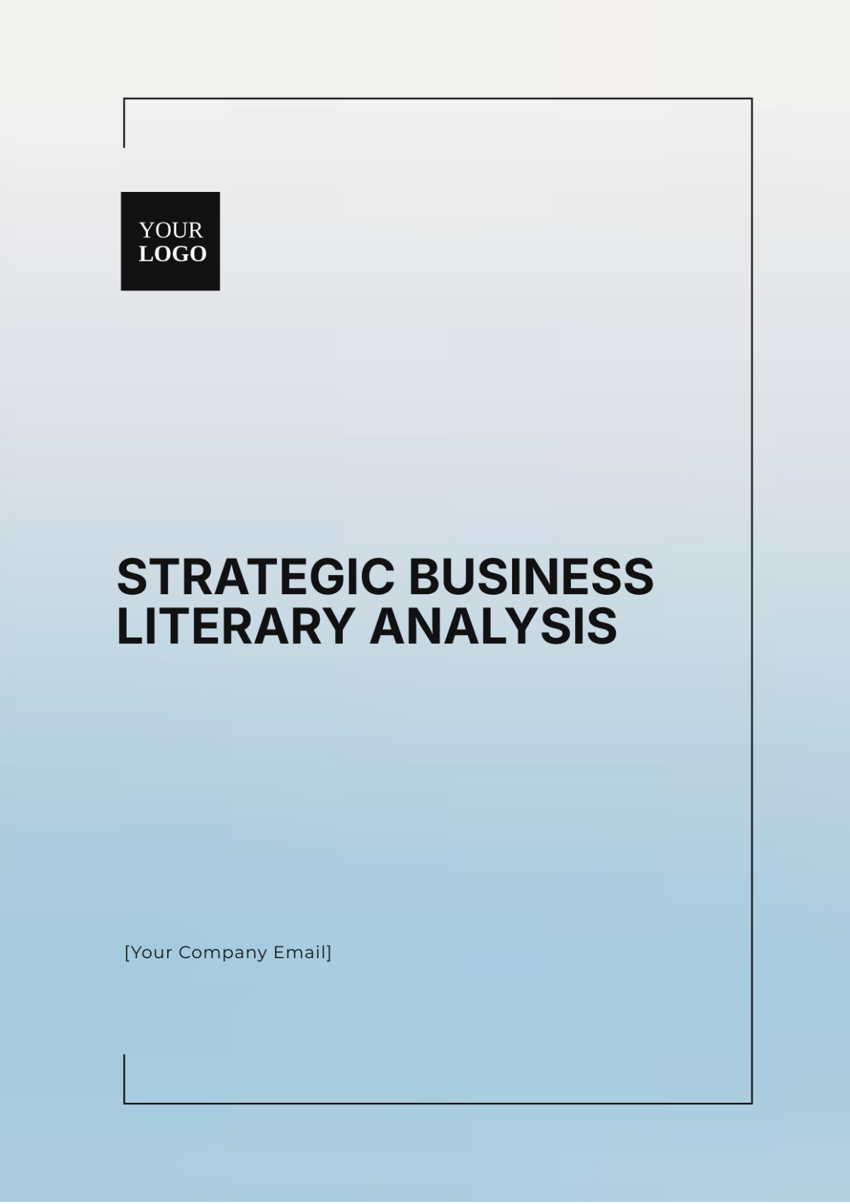 Strategic Business Literary Analysis Template - Edit Online & Download