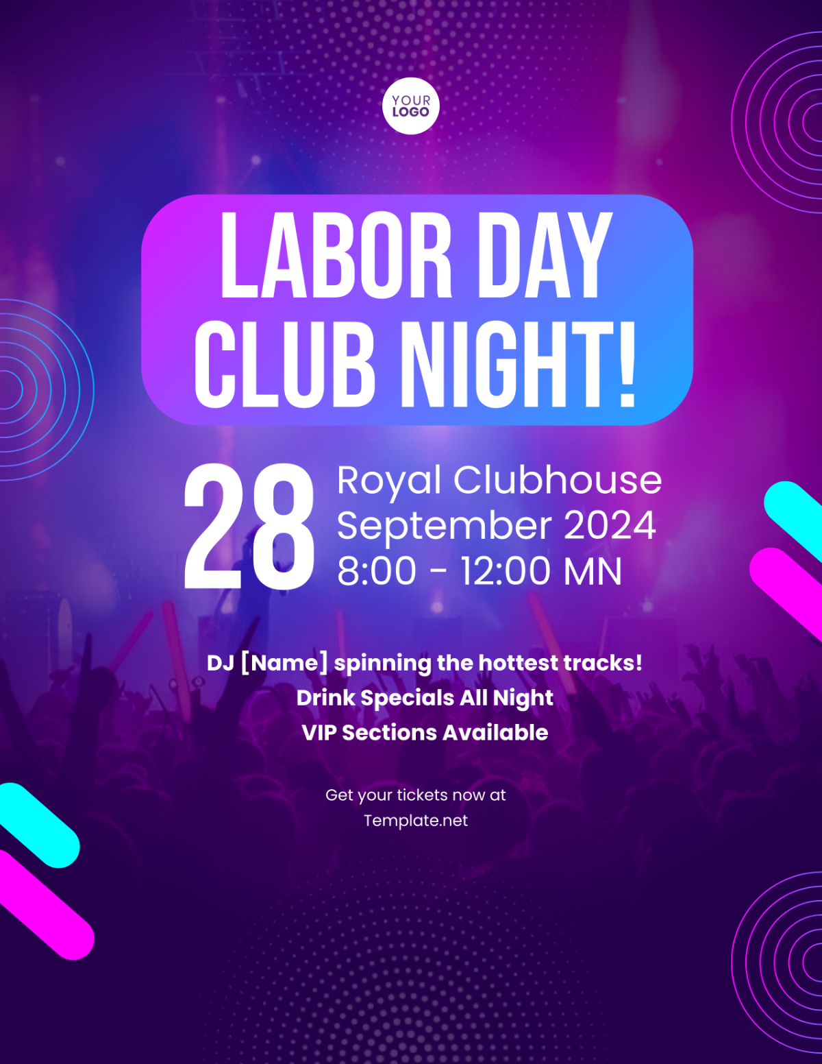 Labor Day Club Flyer Template - Edit Online & Download