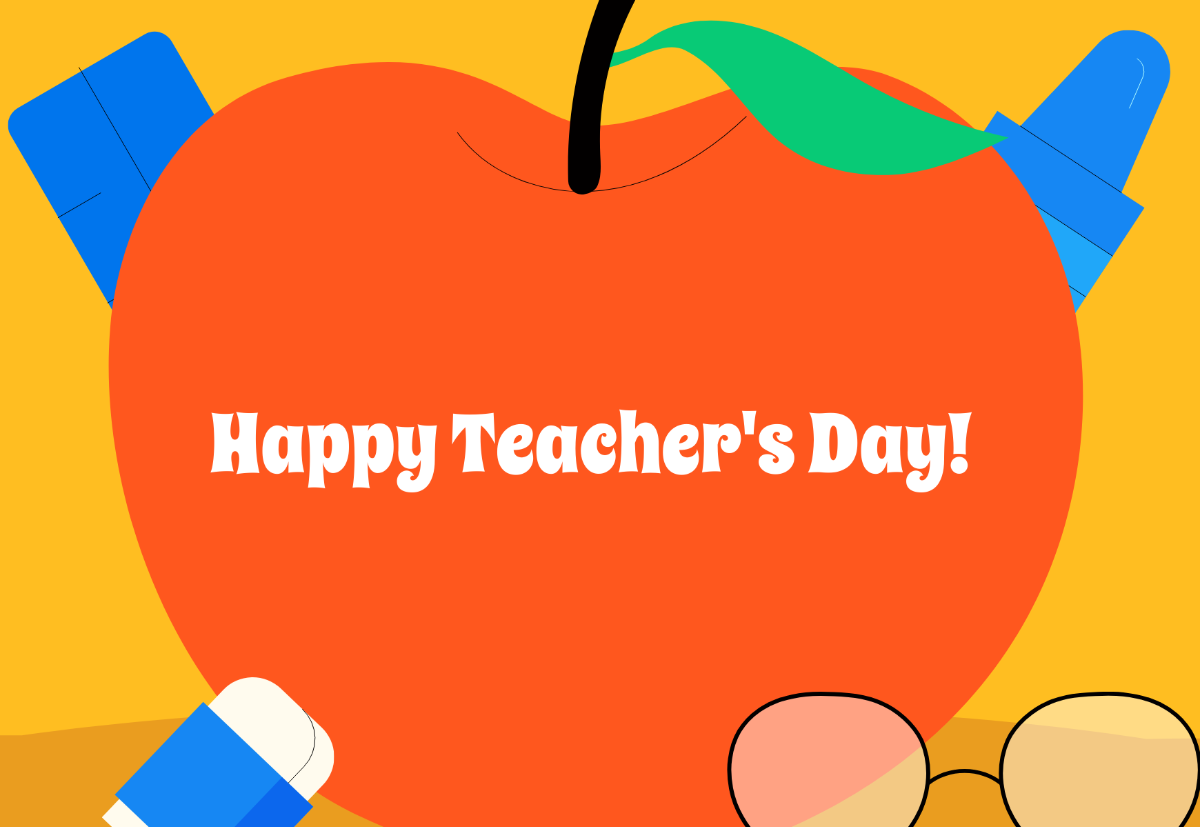 Kindergarten Teachers Day Card Template - Edit Online & Download