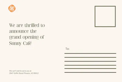 Free Basic Small Business Postcard Template to Edit Online