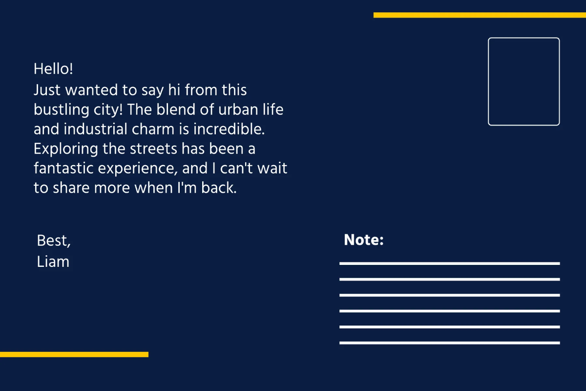 Free Industrial Background Postcard Template to Edit Online
