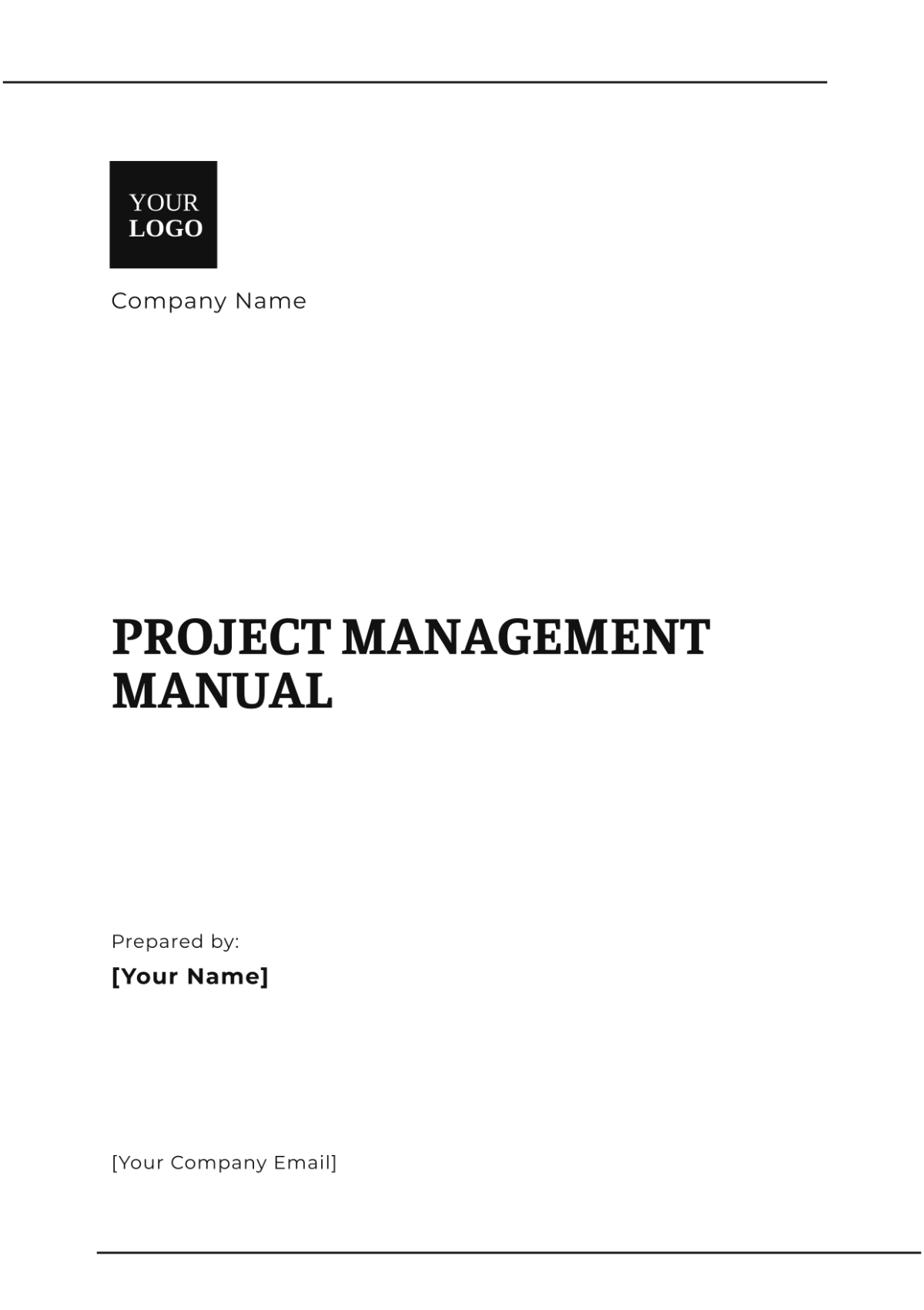 Project Management Manual Template - Edit Online & Download