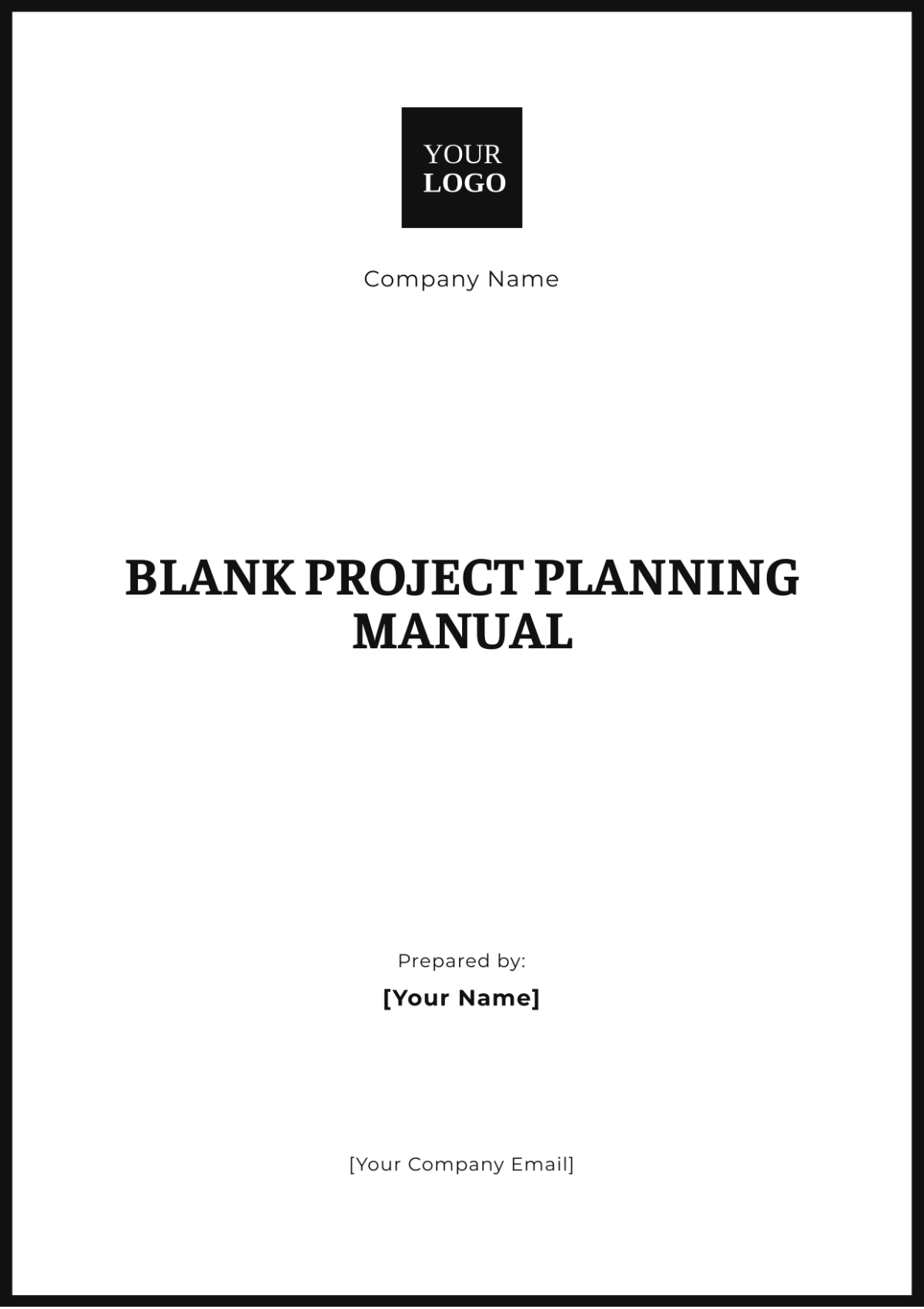 Blank Project Planning Manual Template - Edit Online & Download