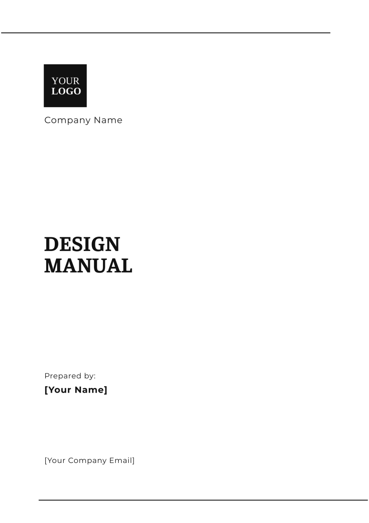 Design Manual Template - Edit Online & Download