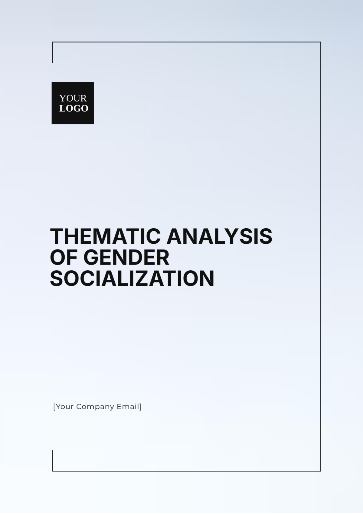 Thematic Analysis of Gender Socialization Template - Edit Online & Download