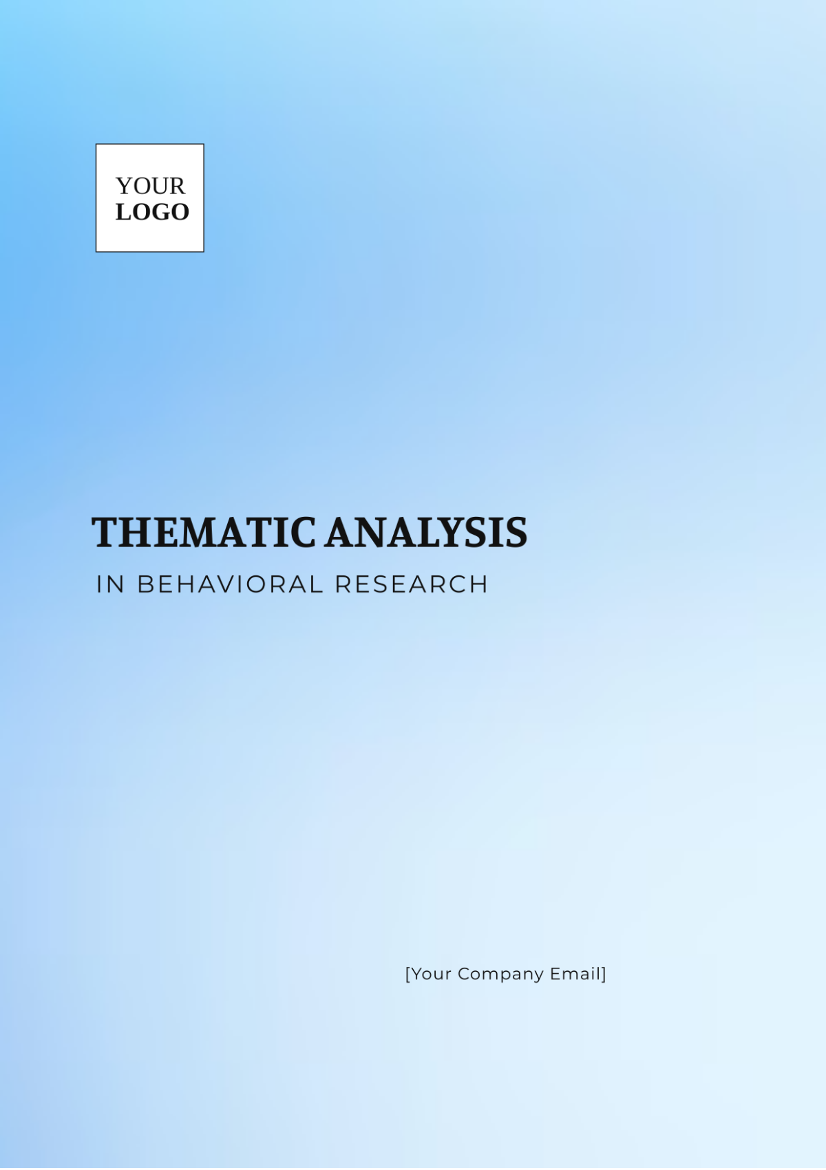 Thematic Analysis in Behavioral Research Template - Edit Online & Download