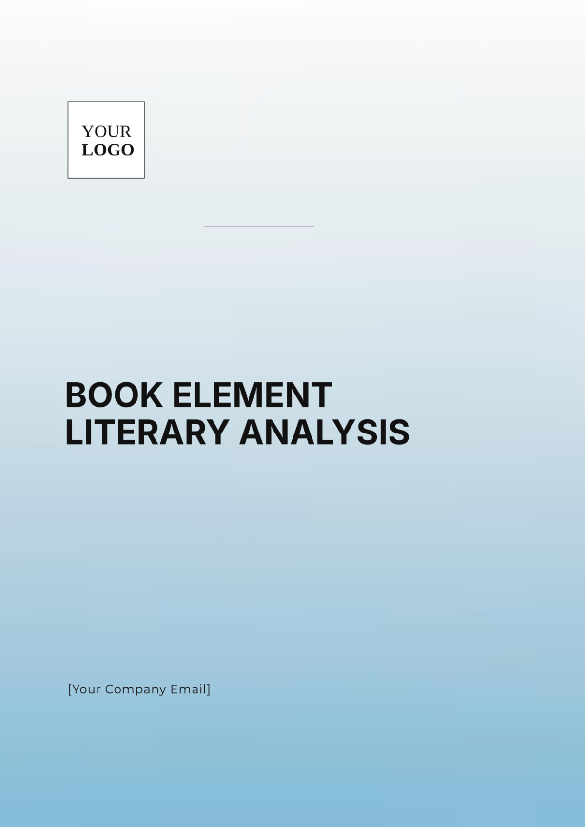 Book Element Literary Analysis Template - Edit Online & Download