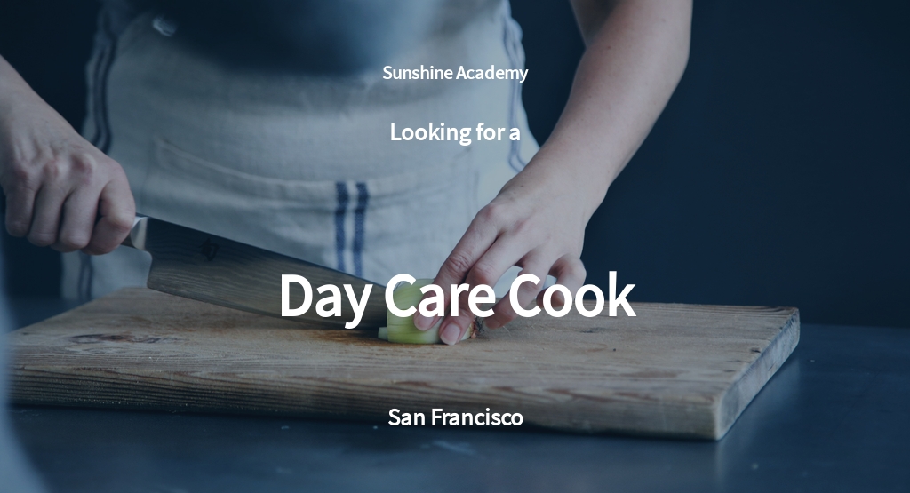 Free Day Care Cook Job Ad/Description Template.jpe