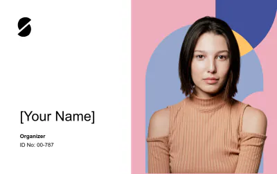 Free Commercial Event Horizontal ID Card Template to Edit Online