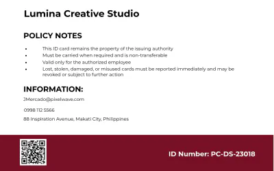 Free Creative Designer Horizontal ID Card Template to Edit Online
