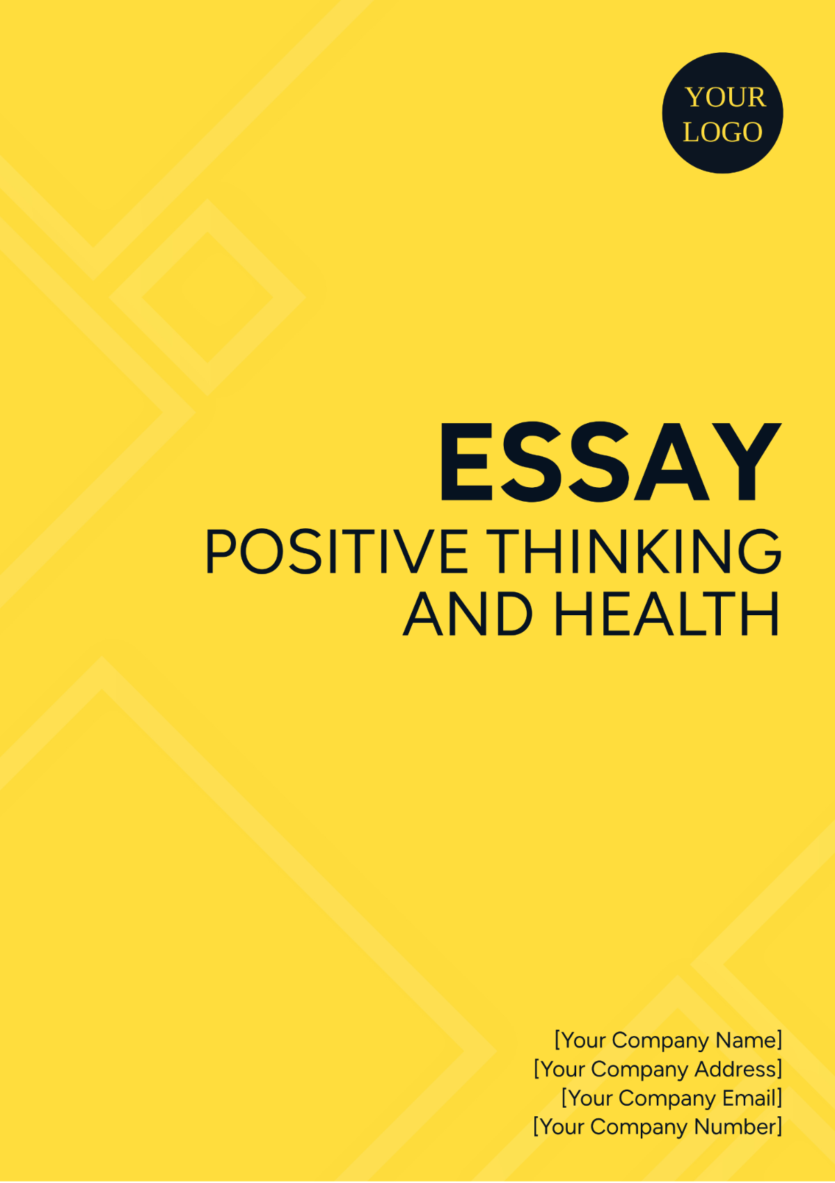 Positive Thinking and Health Essay Template - Edit Online & Download