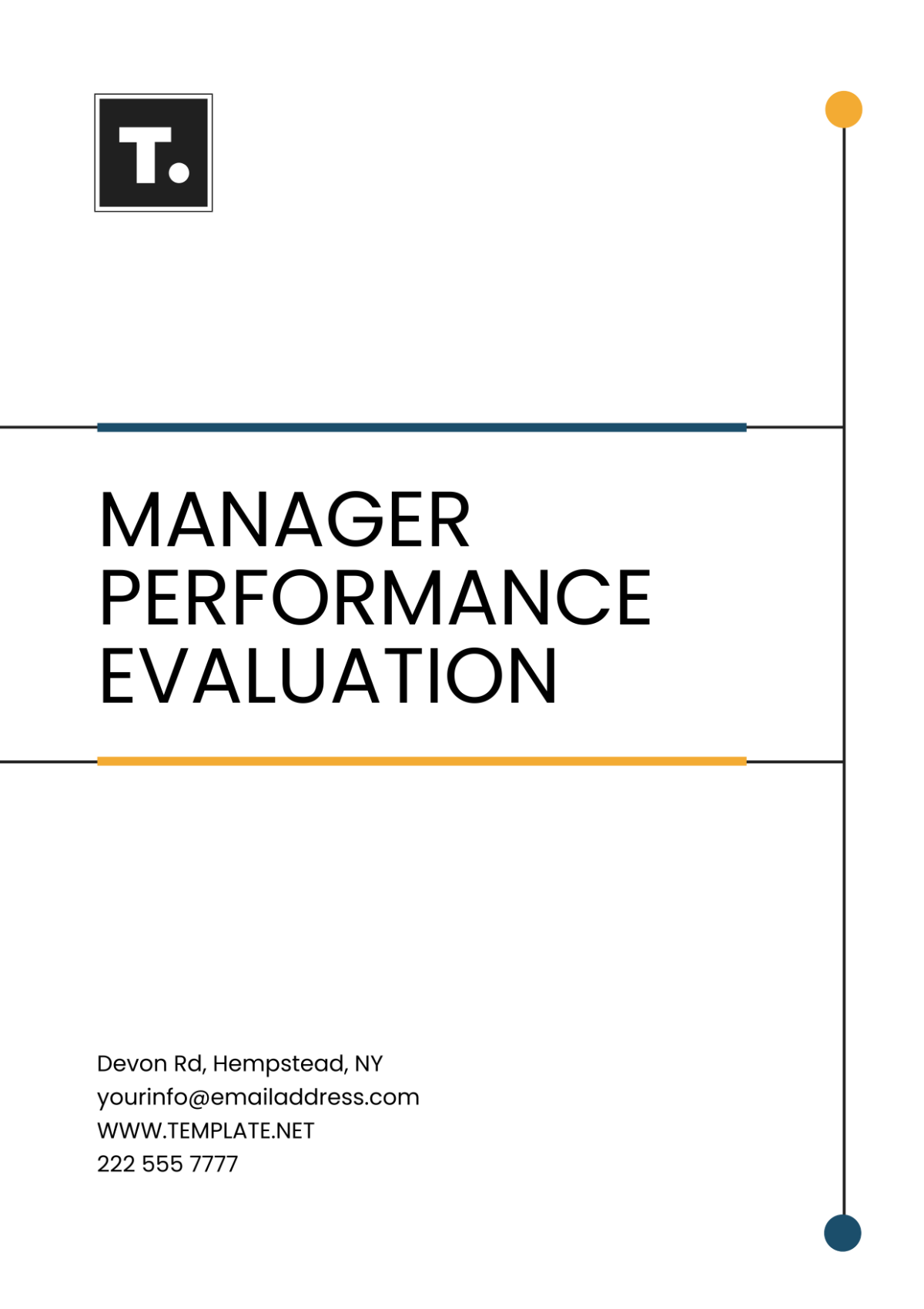 Manager Performance Evaluation Template