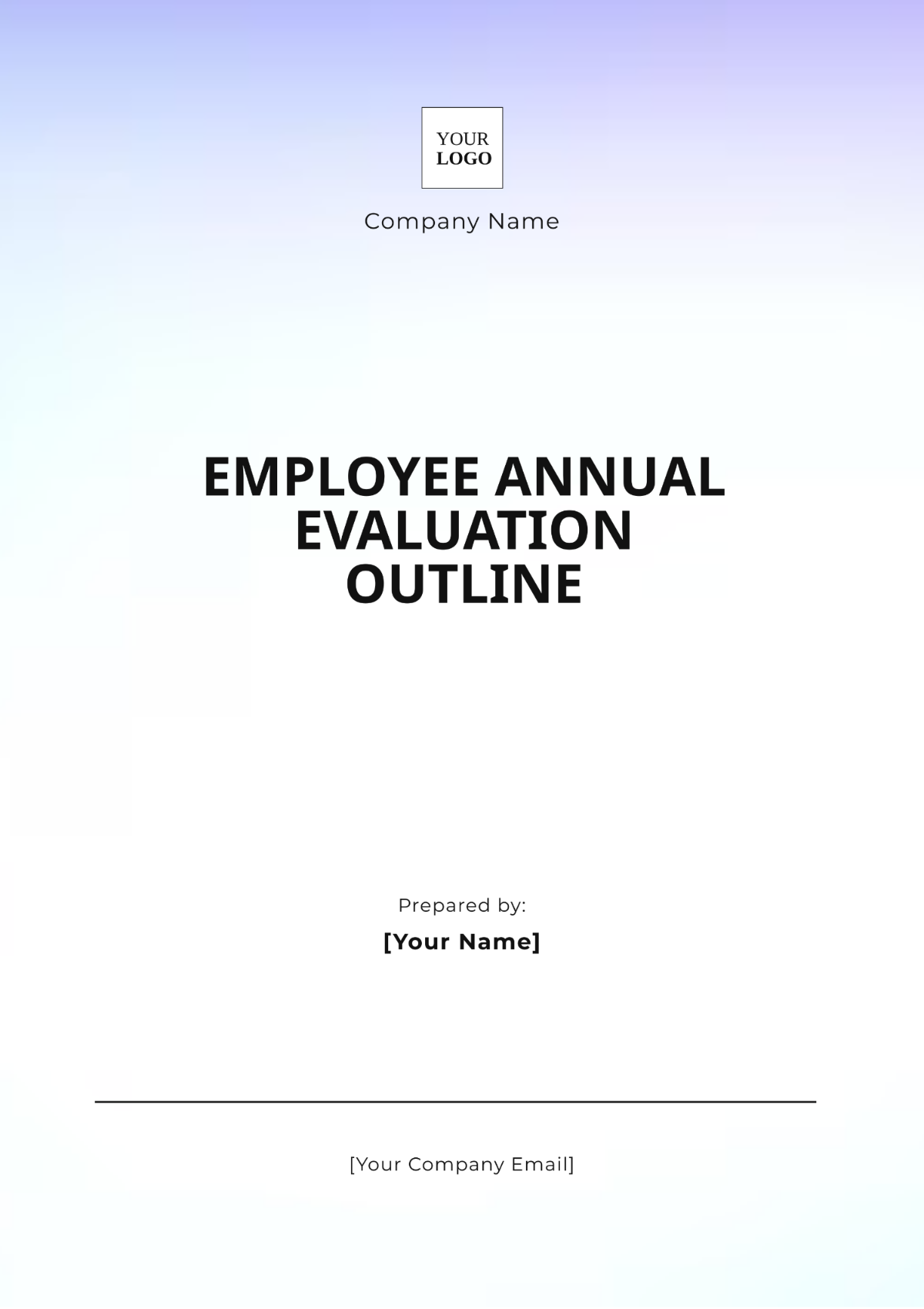 Employee Annual Evaluation Outline Template