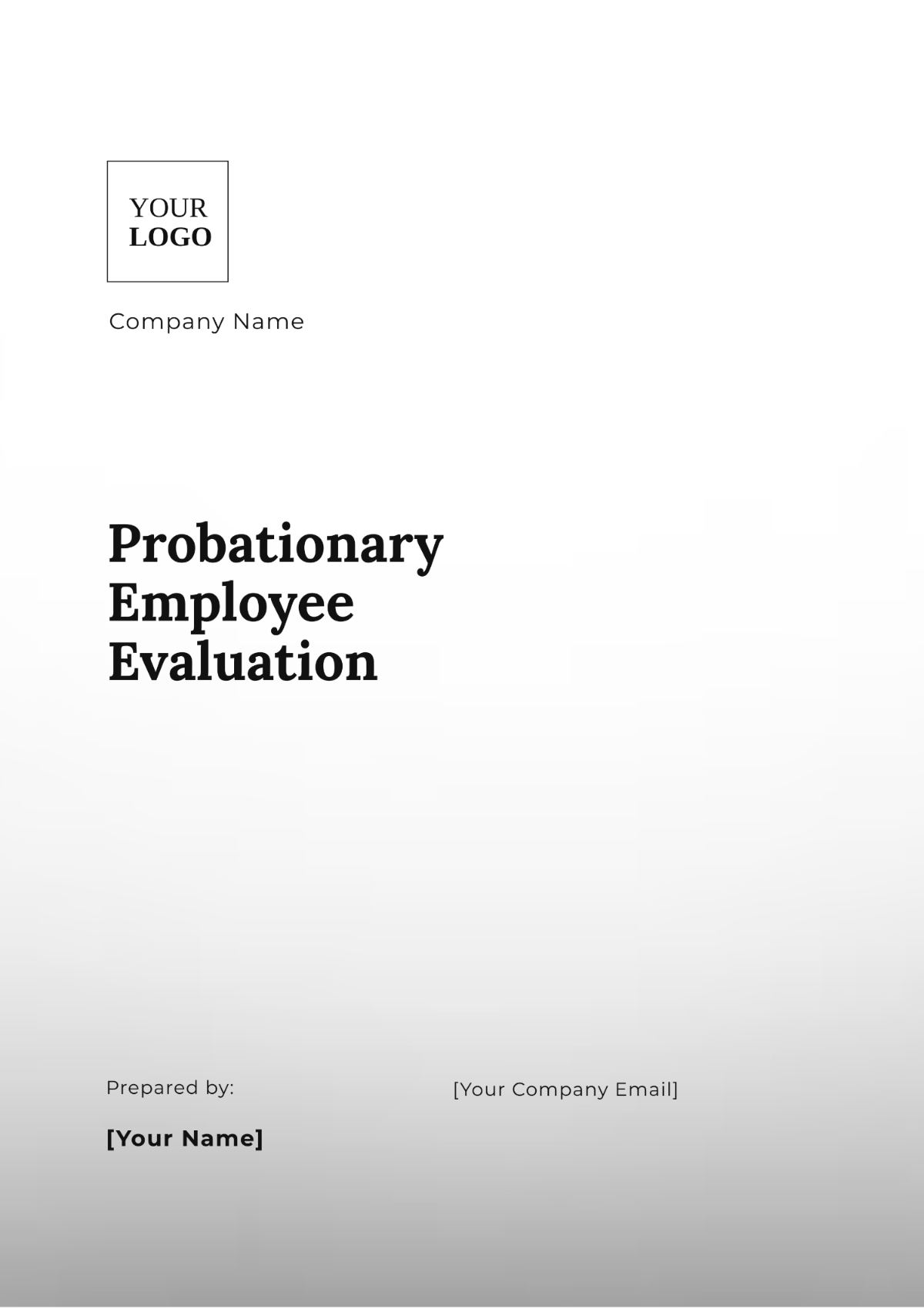 Probationary Employee Evaluation Template