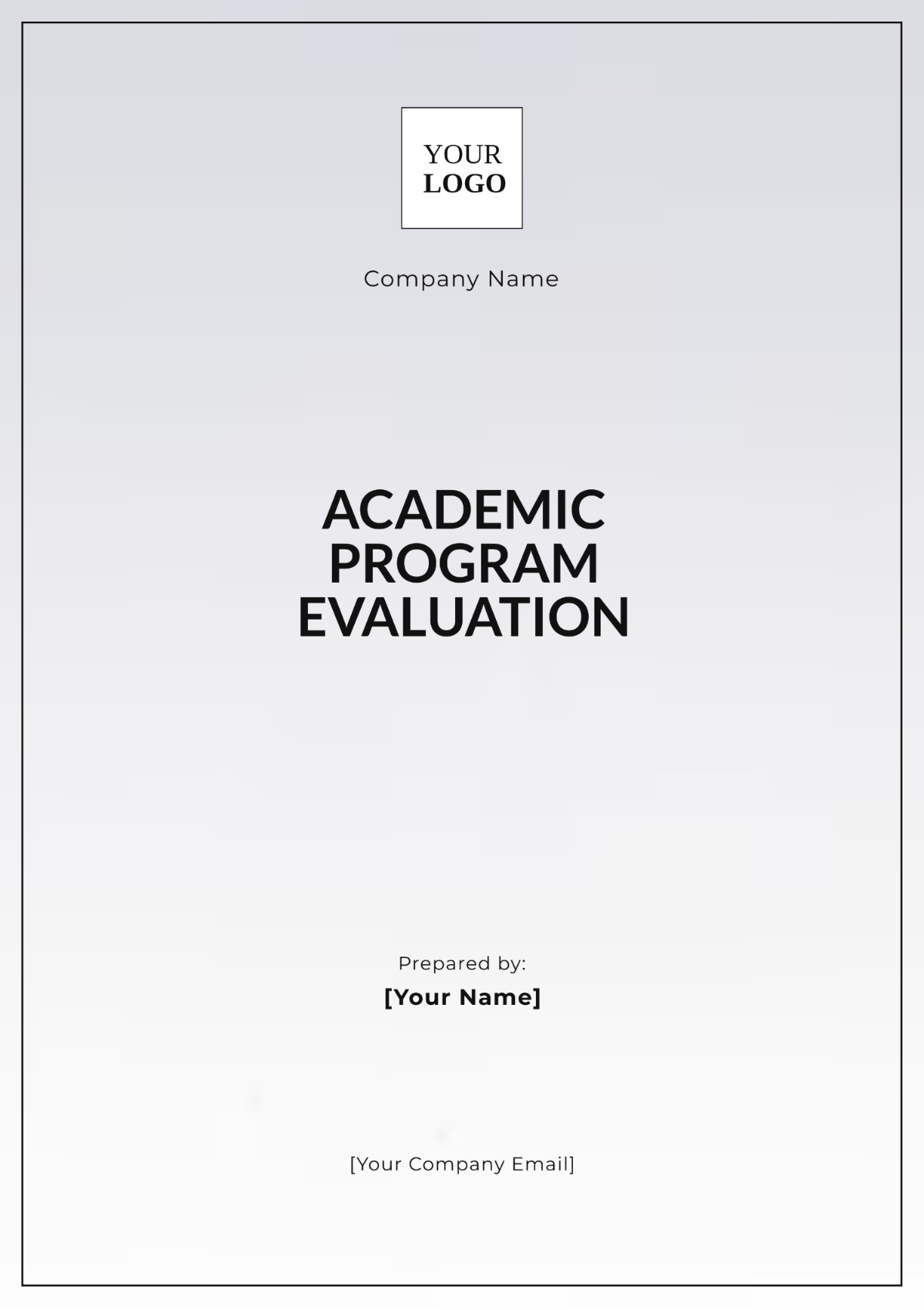 Academic Program Evaluation Template