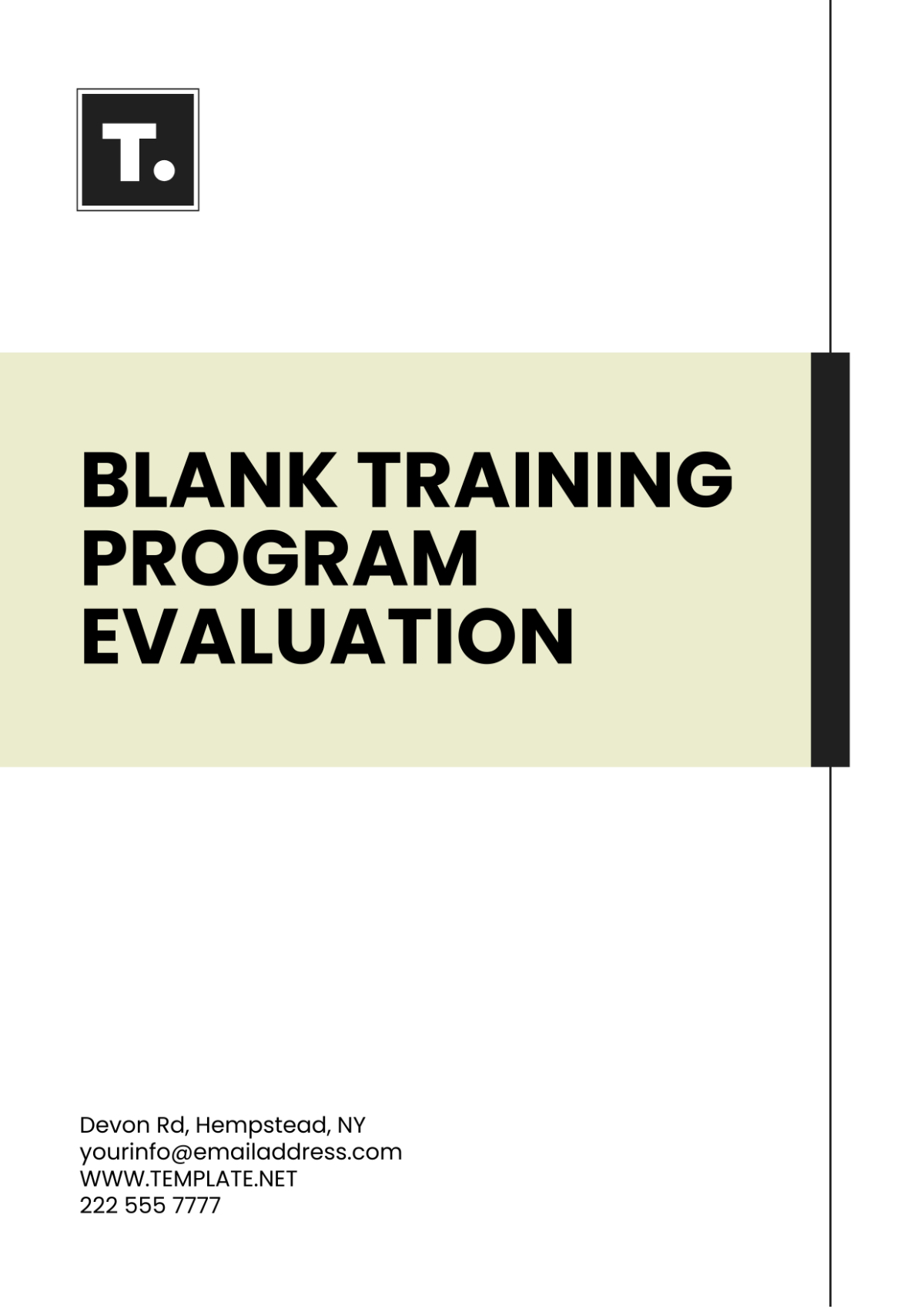 Blank Training Program Evaluation Template - Edit Online & Download