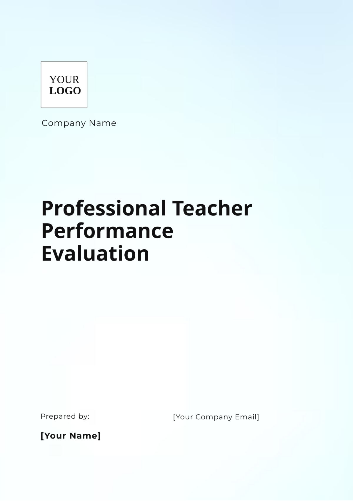 Professional Teacher Performance Evaluation Template