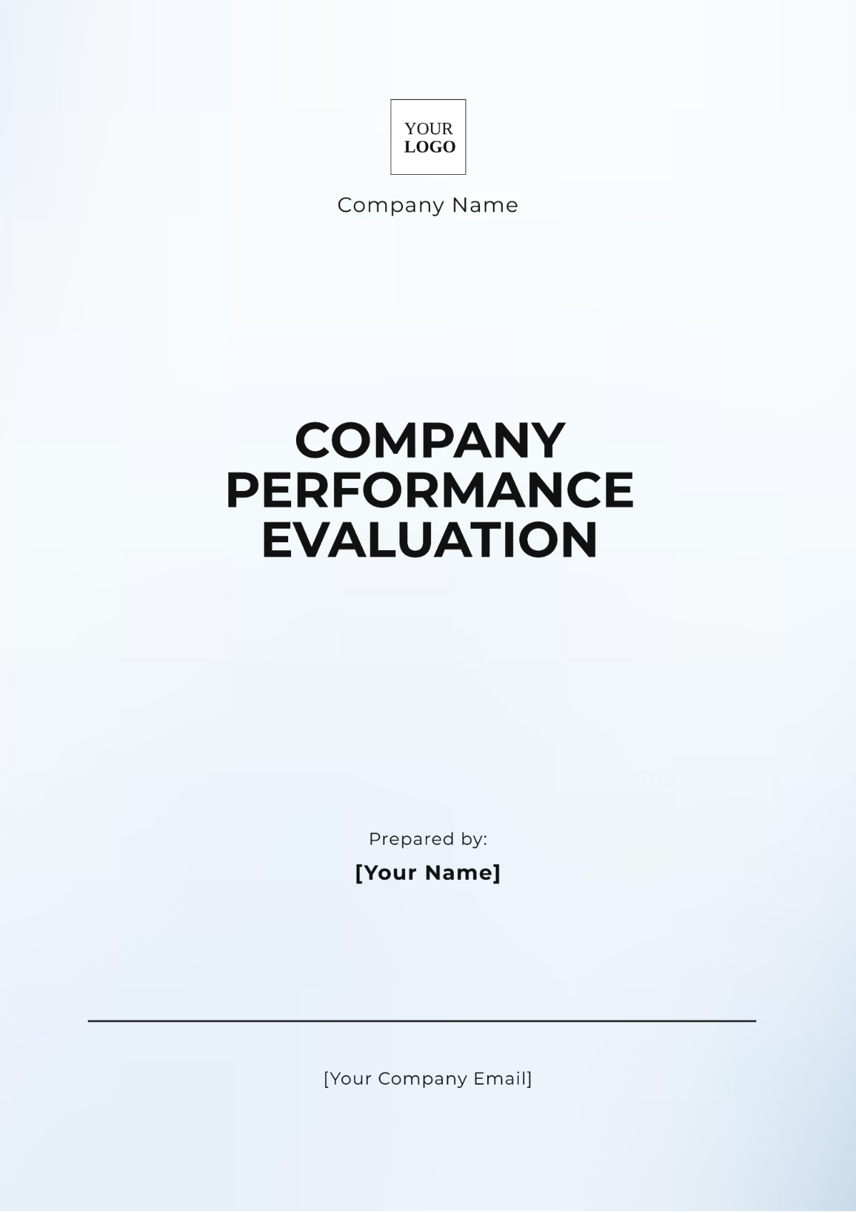 Company Performance Evaluation Template